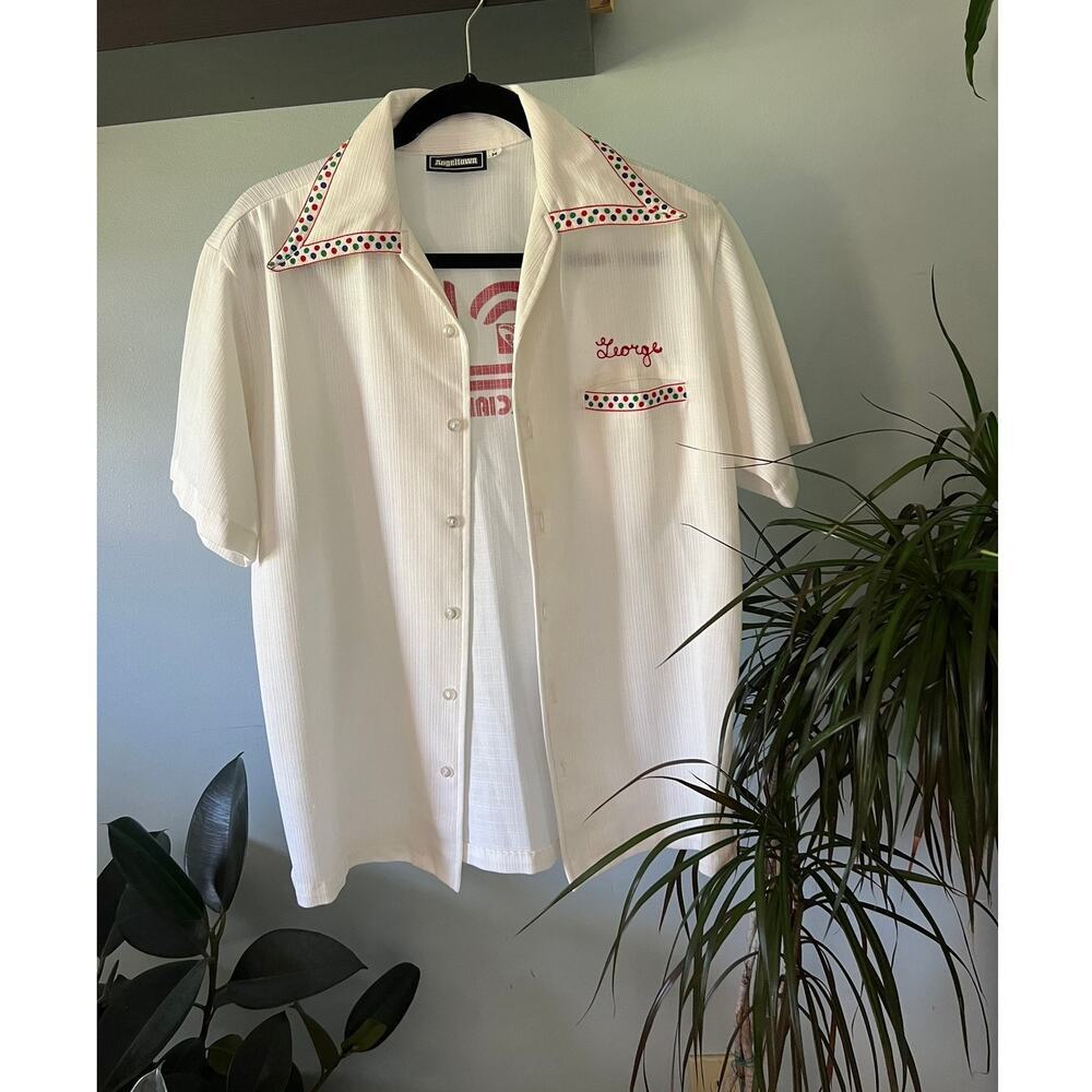 Vintage Bowling shirt- 60s or 70s, George, Lovelace Motor Freight sz Medium